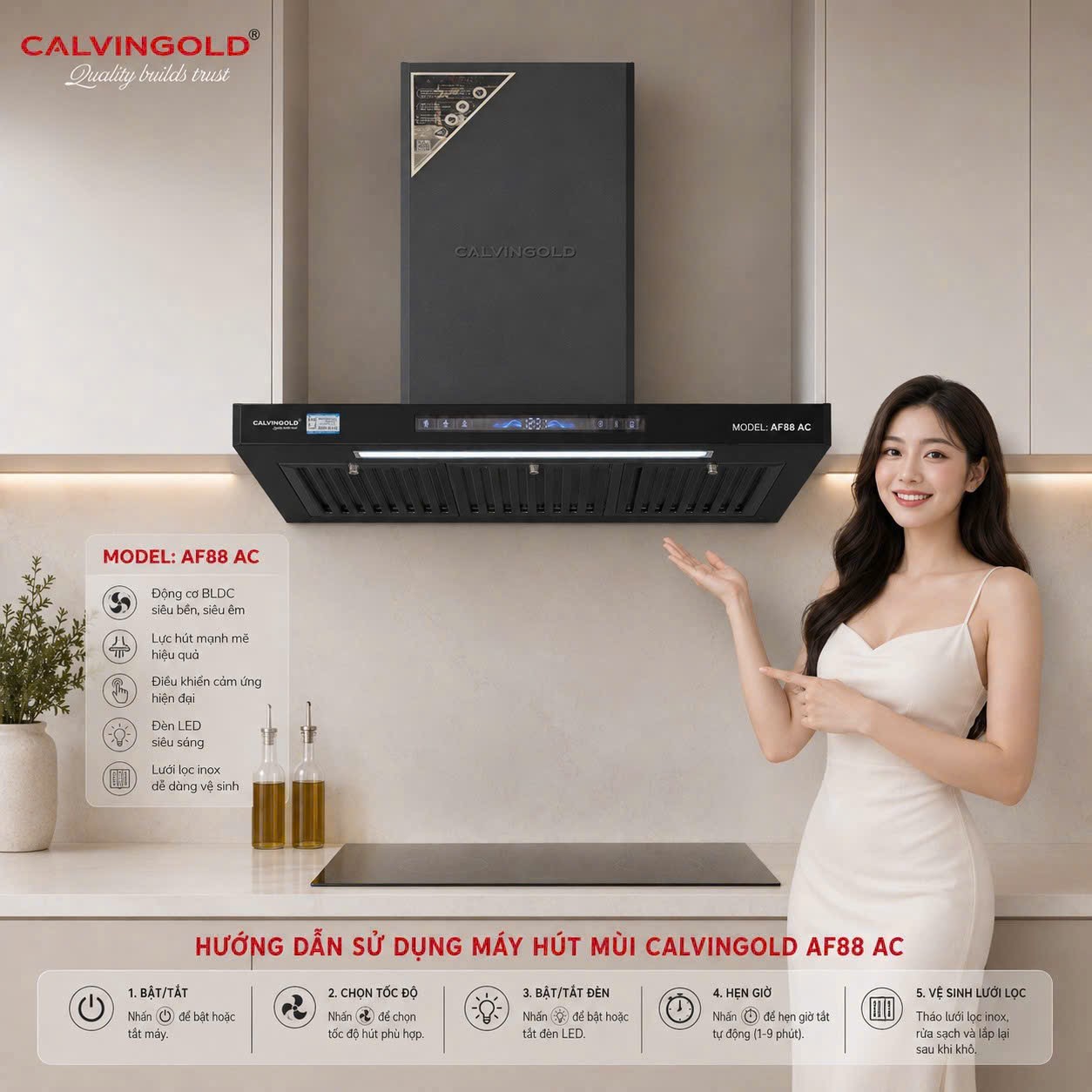 HÚT MÙI CALVINGOLD AF 88 AC