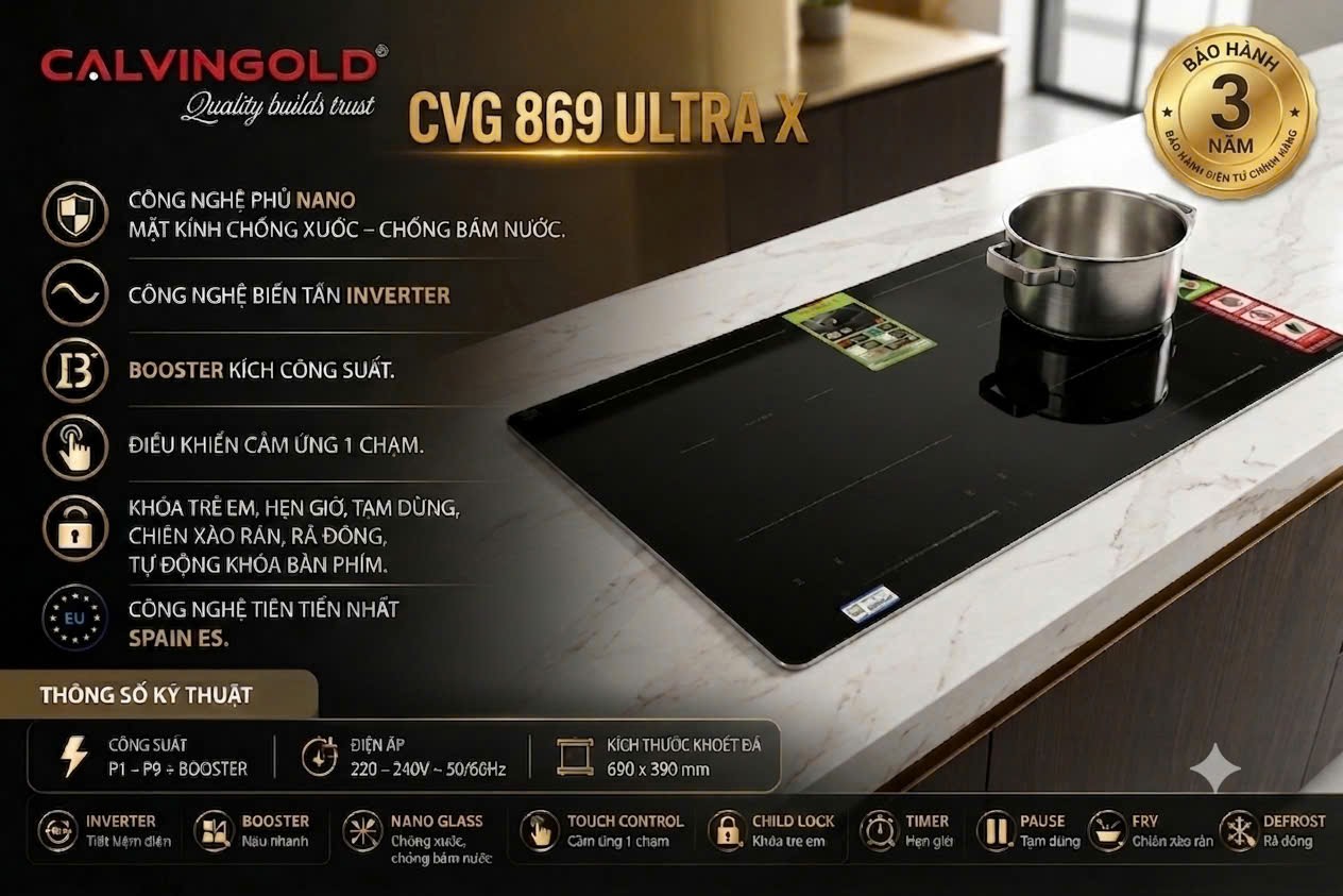 Bếp điện từ CVG 869 Uitra X