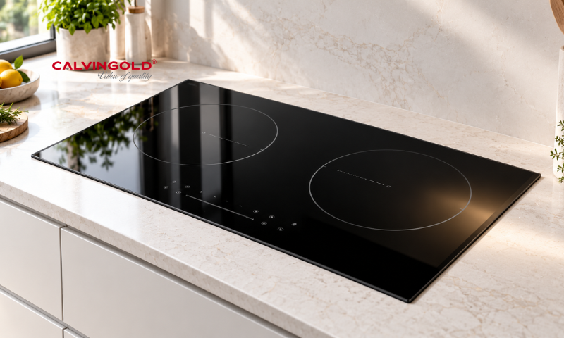 Bếp điện từ Calvingold Serie 686 mặt kính Euro Platinum cao cấp