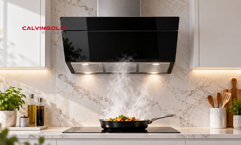 Máy hút mùi Calvingold 570 PRO gắn tường cao cấp, hút khỏe 1450m³/h